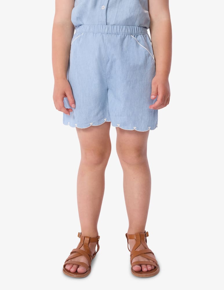 rinascente Petit Bateau Shorts con bordo smerlato