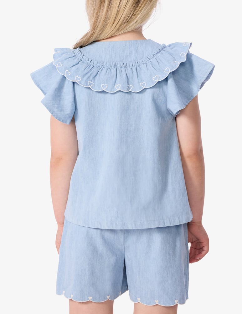 rinascente Petit Bateau Shorts con bordo smerlato