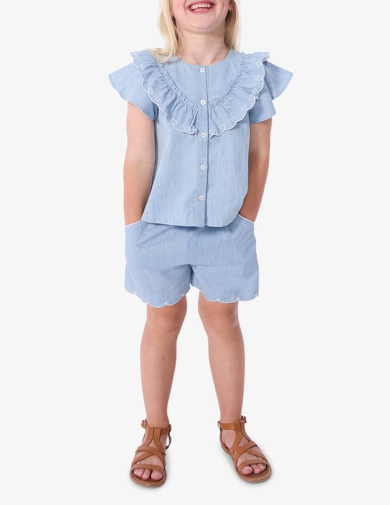 rinascente Petit Bateau Shorts con bordo smerlato