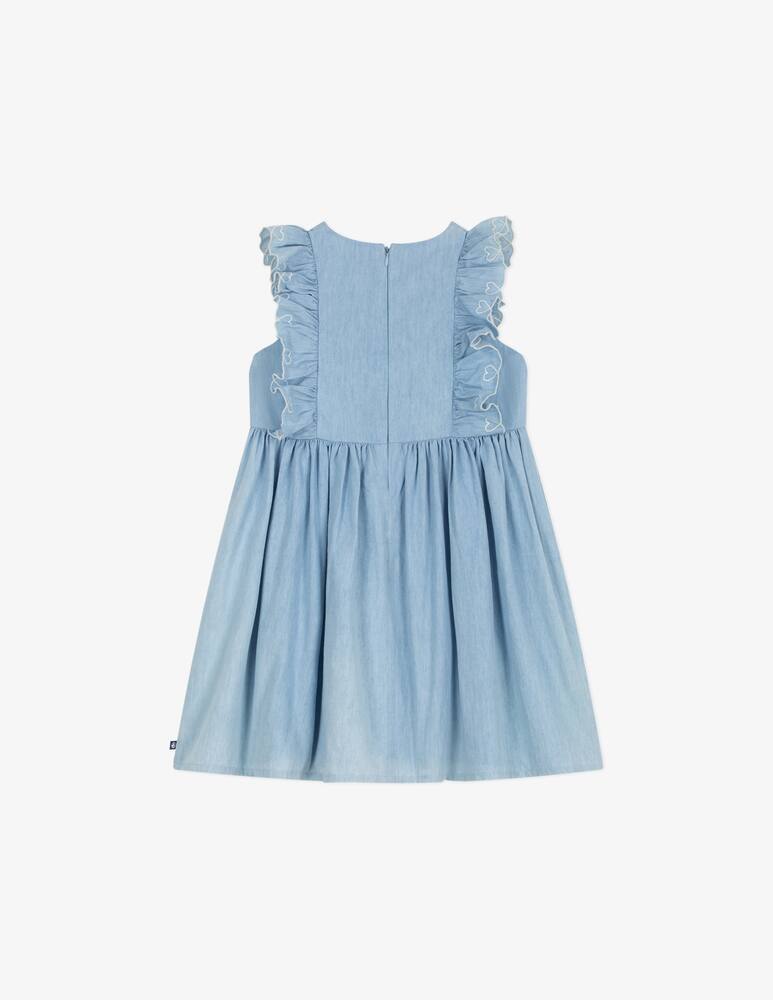 rinascente Petit Bateau Ruffled denim dress
