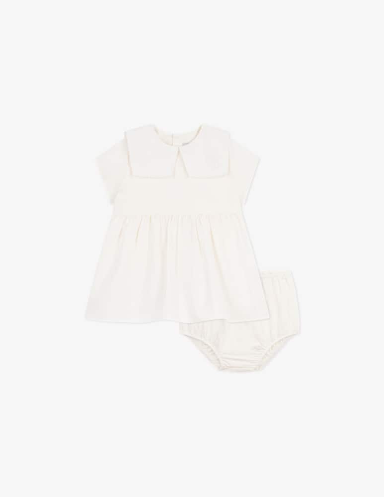 rinascente Petit Bateau Baby collar dress set
