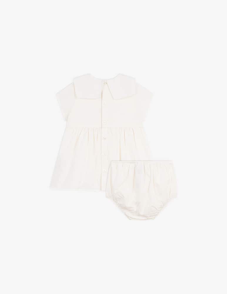 rinascente Petit Bateau Baby collar dress set
