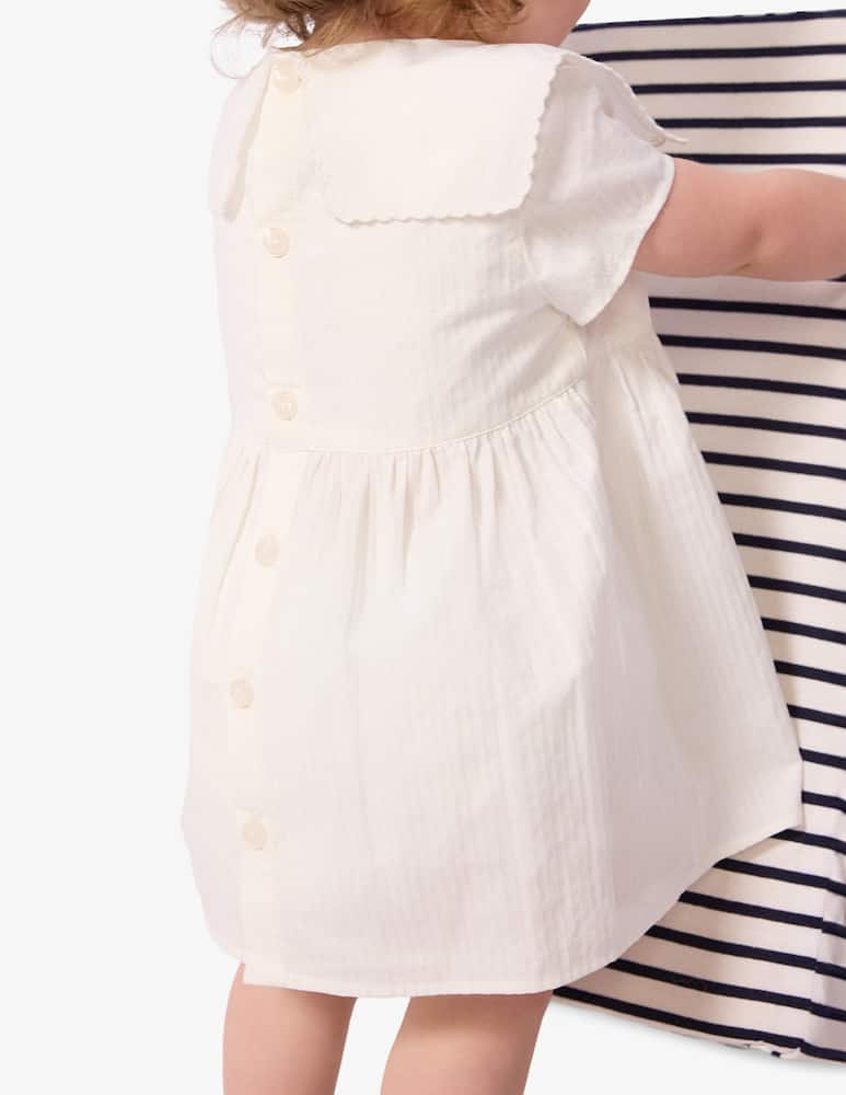 rinascente Petit Bateau Baby collar dress set