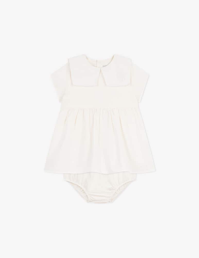 rinascente Petit Bateau Baby collar dress set