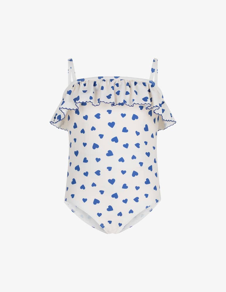rinascente Petit Bateau Ruffle heart swimsuit