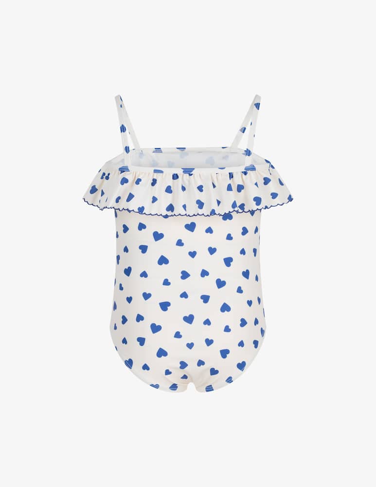rinascente Petit Bateau Ruffle heart swimsuit