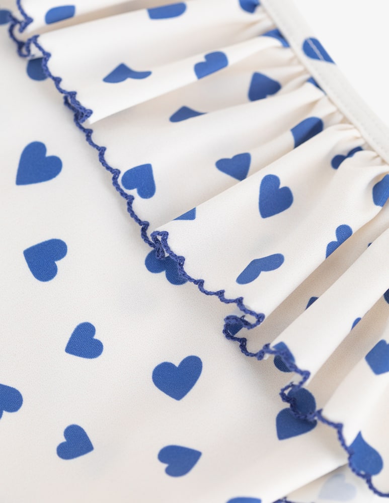 rinascente Petit Bateau Ruffle heart swimsuit