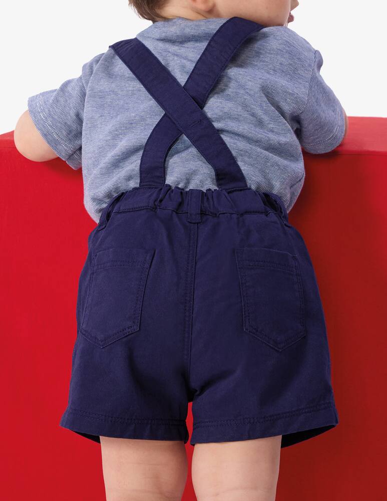 rinascente Petit Bateau Twill suspender shorts