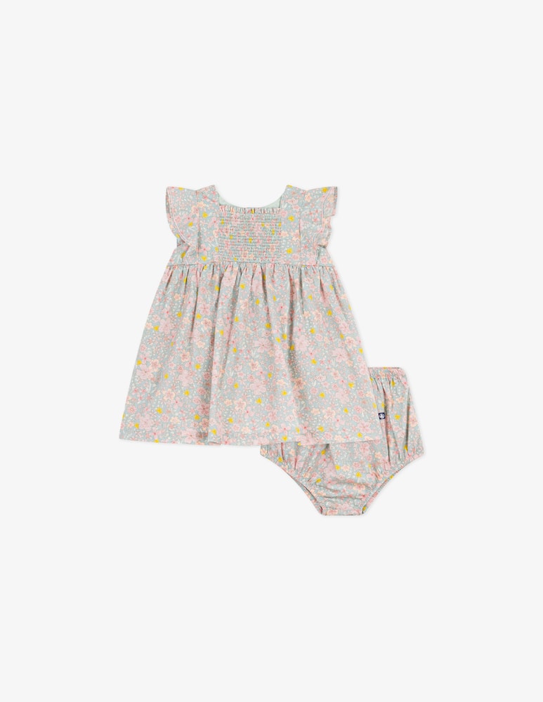 Petit Bateau Floral smocked dress set - picture 1 Petit Bateau Floral smocked dress set - picture 1