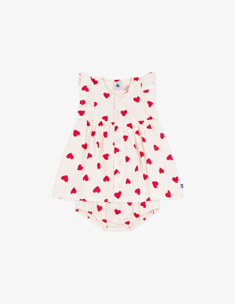 Petit Bateau Abito con culotte cuori - immagine 2 Petit Bateau Abito con culotte cuori - immagine 2