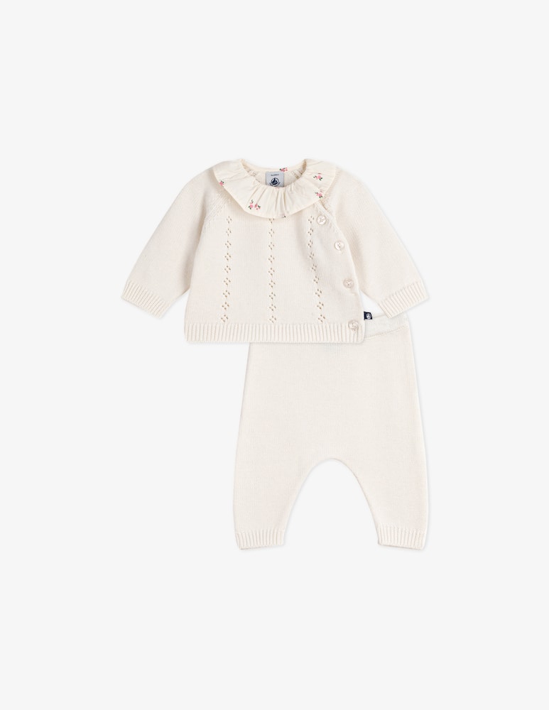rinascente Petit Bateau Ruffled knit ensemble