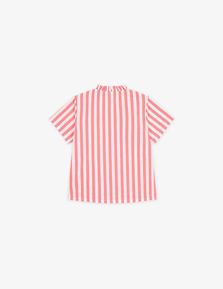 Petit Bateau Striped ruffle collar blouse - picture 2 Petit Bateau Striped ruffle collar blouse - picture 2