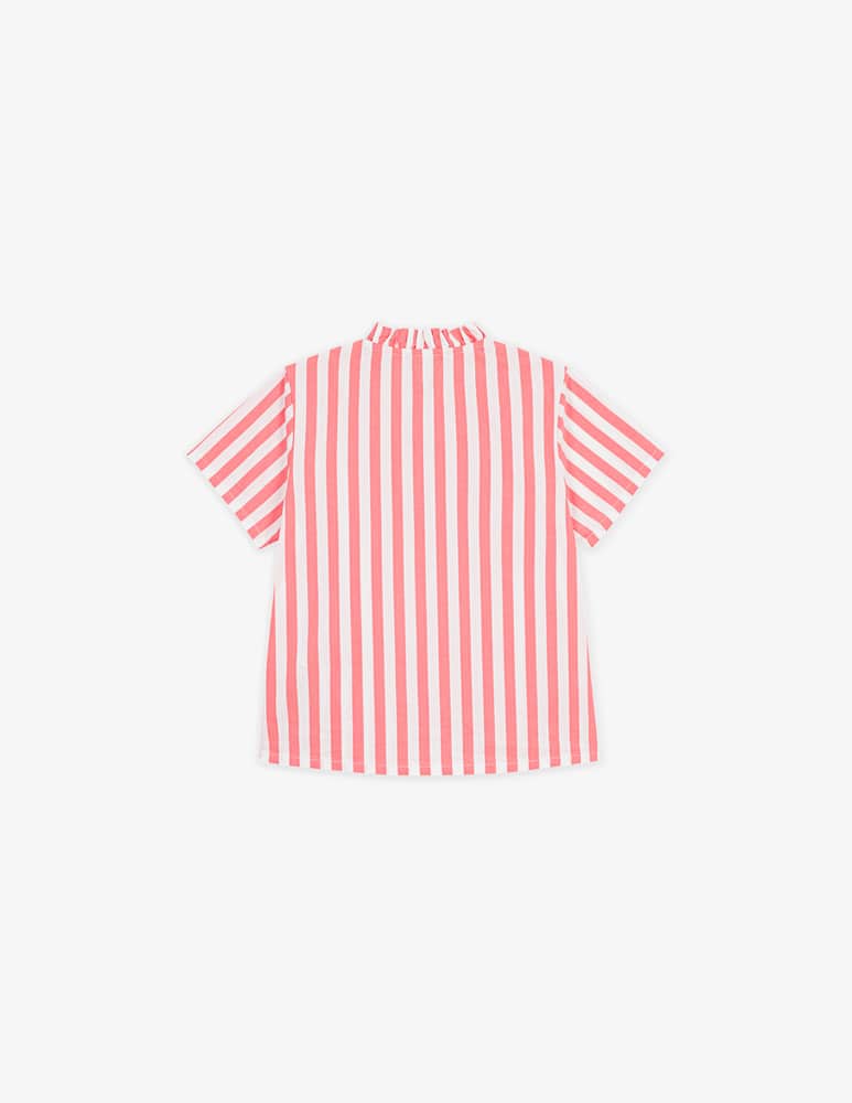 rinascente Petit Bateau Striped ruffle collar blouse