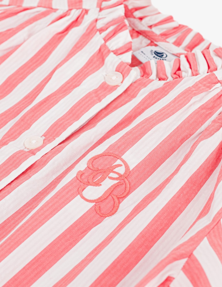 rinascente Petit Bateau Striped ruffle collar blouse