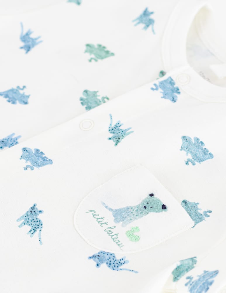 Petit Bateau Dino print playsuit - picture 3 Petit Bateau Dino print playsuit - picture 3