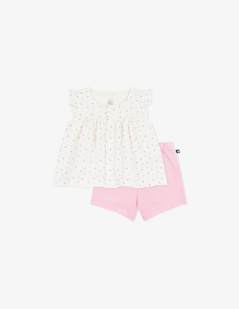 Petit Bateau Heart print ensemble - picture 1 Petit Bateau Heart print ensemble - picture 1