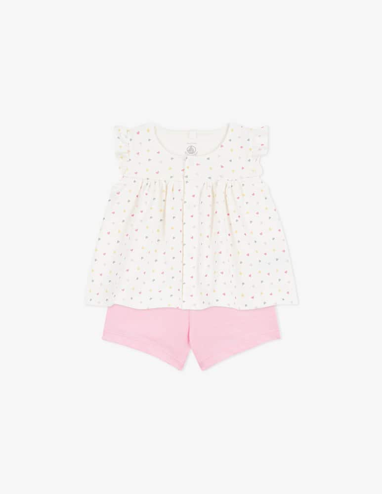 Petit Bateau Heart print ensemble - picture 2 Petit Bateau Heart print ensemble - picture 2