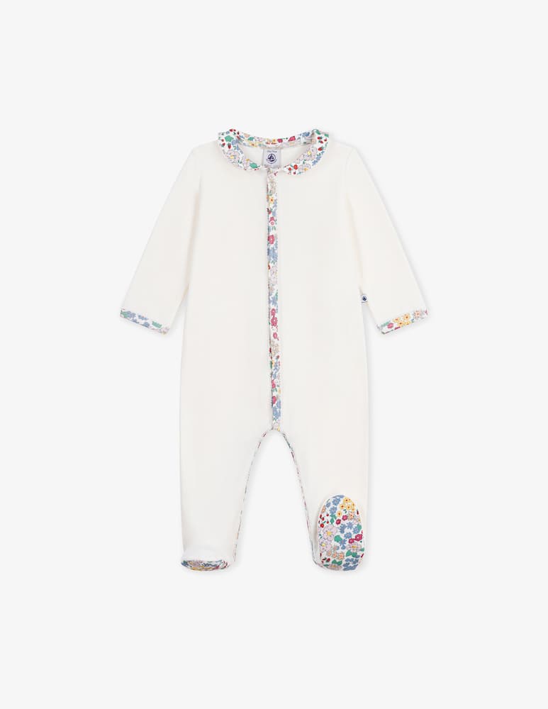 Petit Bateau Tutina con colletto a fiori - immagine 1 Petit Bateau Tutina con colletto a fiori - immagine 1