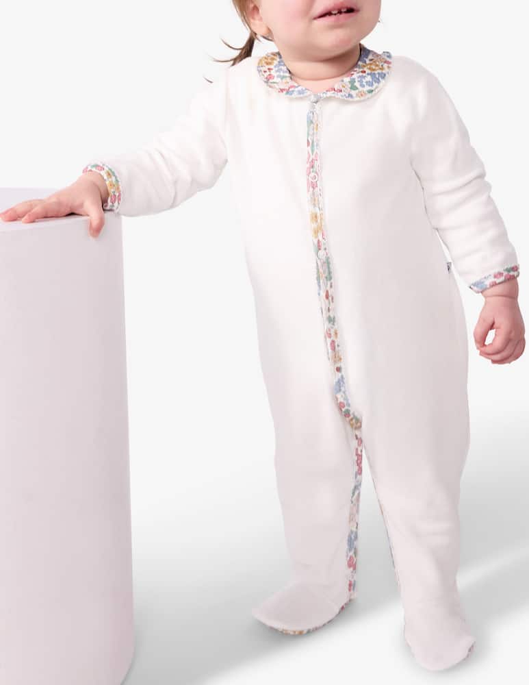 Petit Bateau Tutina con colletto a fiori - immagine 2 Petit Bateau Tutina con colletto a fiori - immagine 2