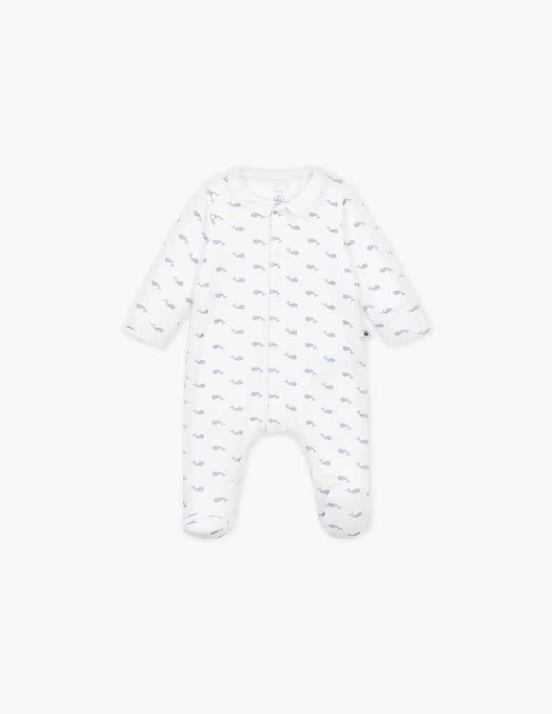 rinascente Petit Bateau Whale print sleepsuit and comforter