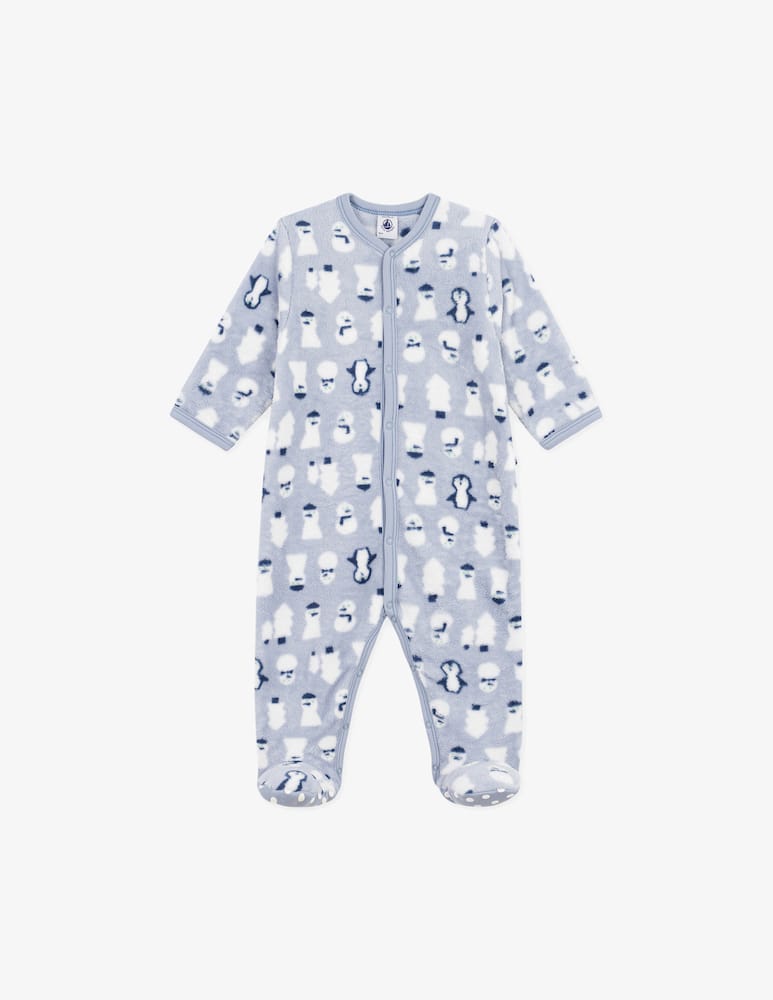 rinascente Petit Bateau Patterned fleece sleepsuit