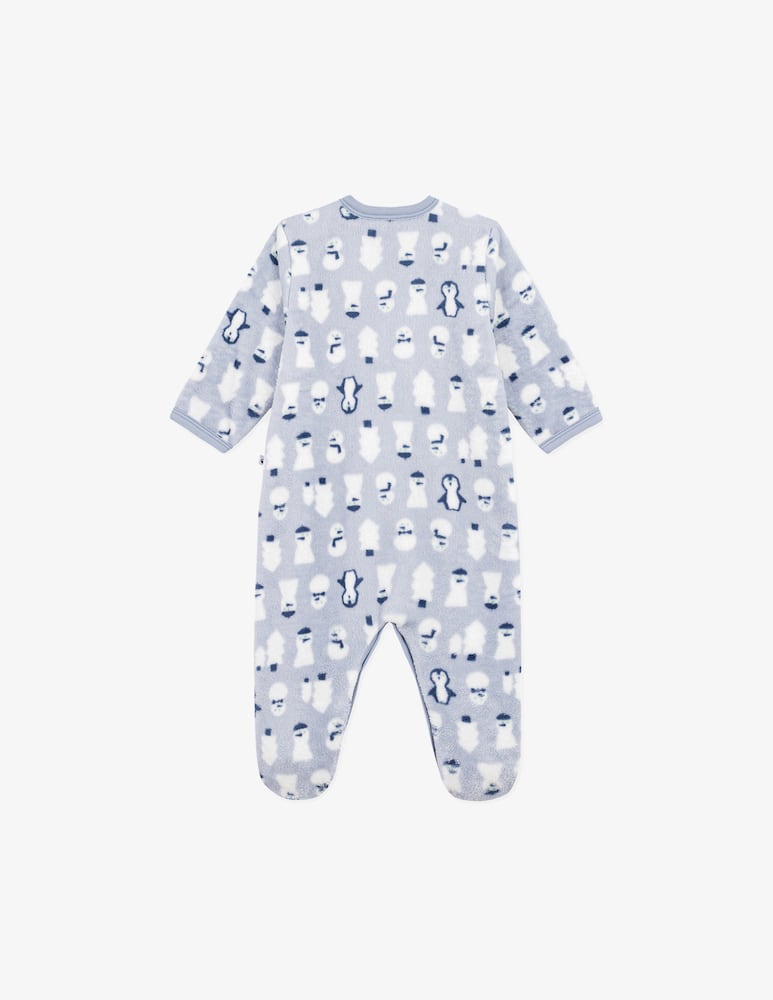rinascente Petit Bateau Patterned fleece sleepsuit