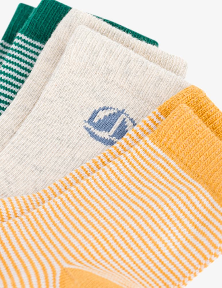rinascente Petit Bateau Pack 3 calze a righe e con logo