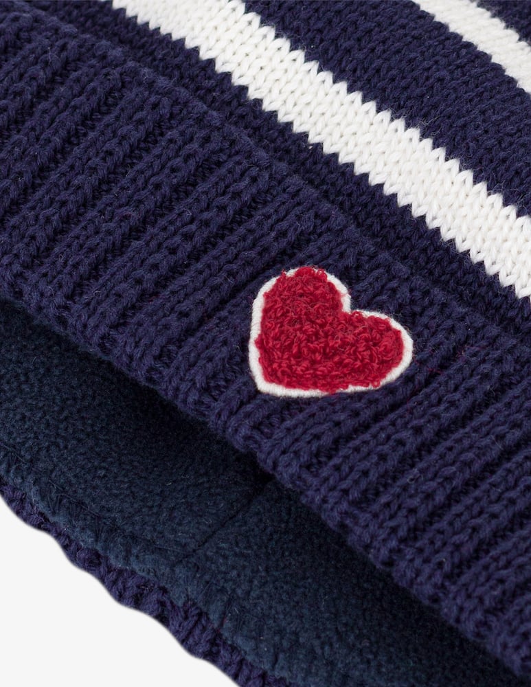 rinascente Petit Bateau Cappello a righe con pon pon