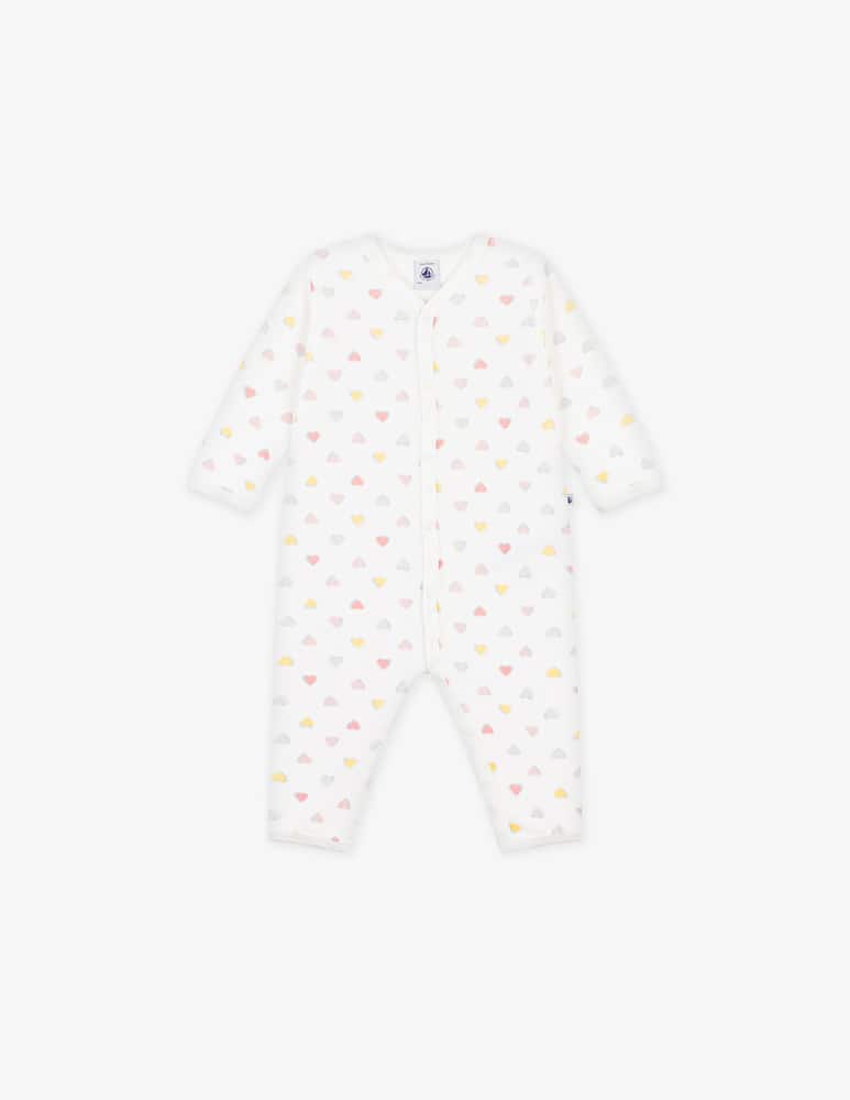 rinascente Petit Bateau Heart print sleepsuit