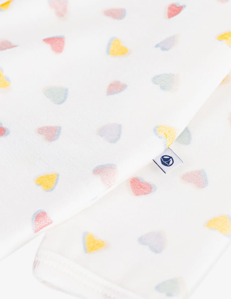 rinascente Petit Bateau Heart print sleepsuit