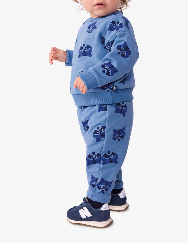 rinascente Petit Bateau Raccoon print two-piece set