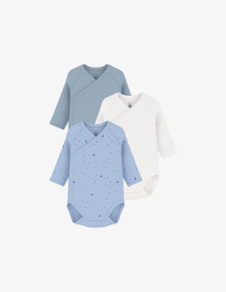 rinascente Petit Bateau Wrap bodysuits set 3