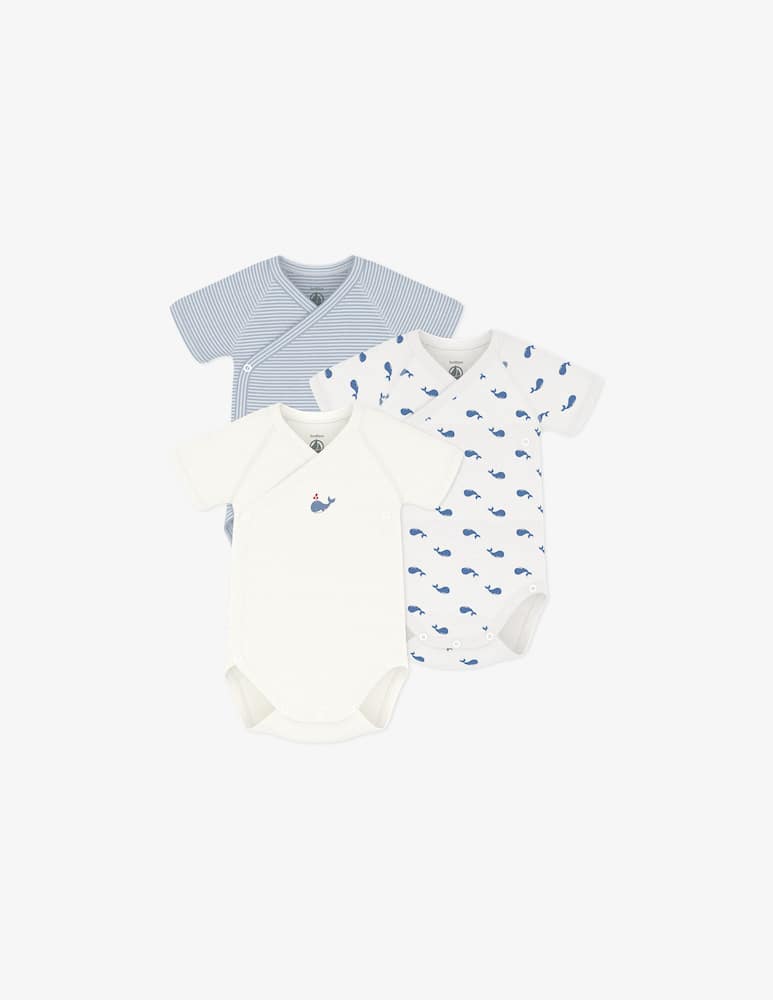 rinascente Petit Bateau Pack 3 body a maniche corte