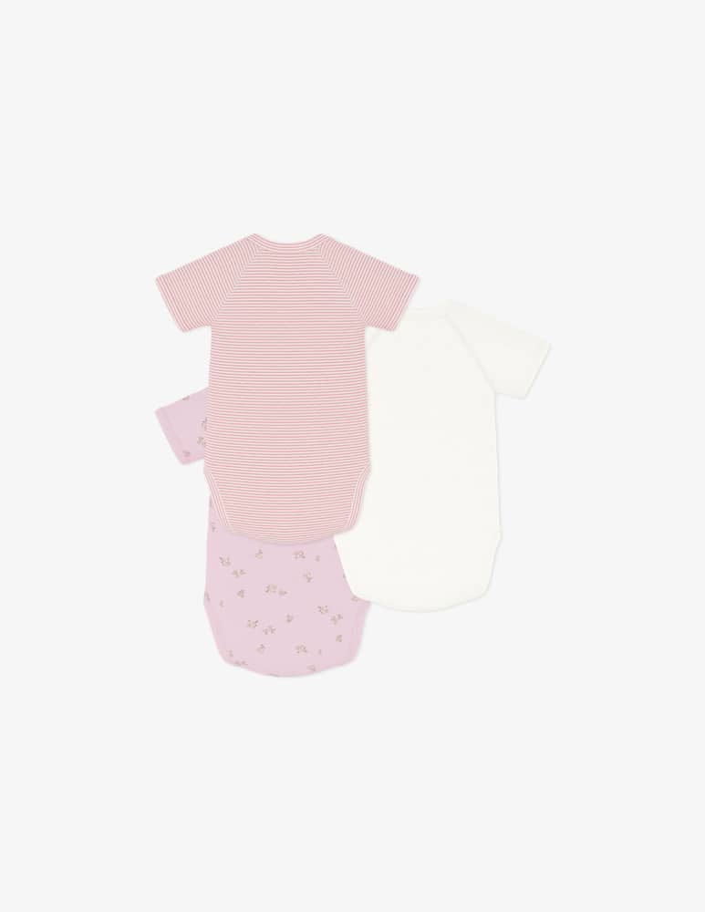 rinascente Petit Bateau Pack 3 body incrociati manica corta