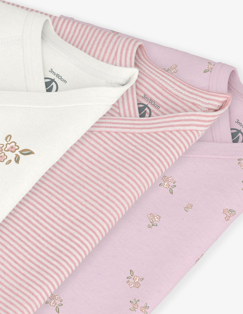 rinascente Petit Bateau Pack 3 body incrociati manica corta