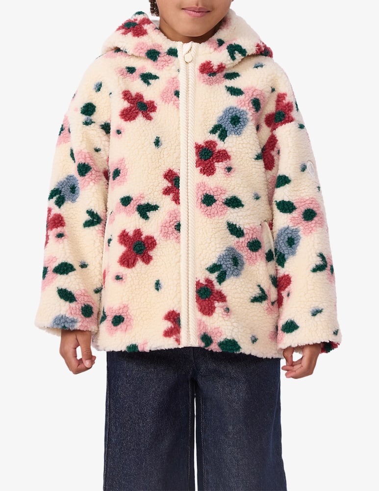 rinascente Petit Bateau Veste in pile con cappuccio floreale