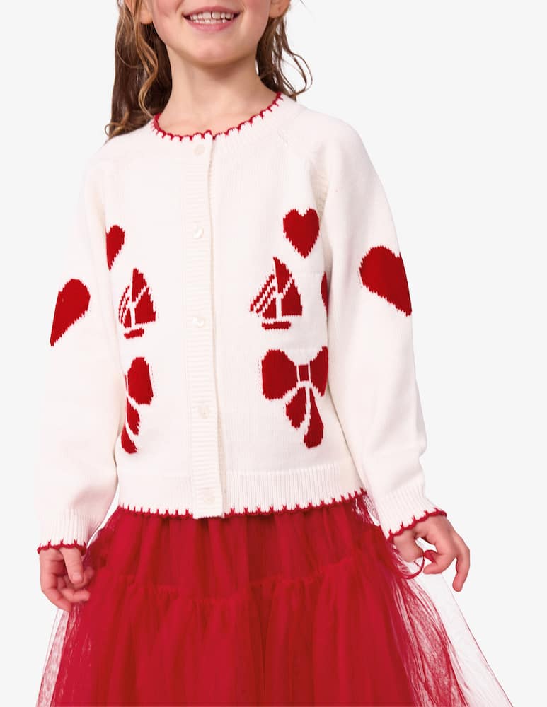 Petit Bateau Cardigan con cuori e barchette - immagine 1 Petit Bateau Cardigan con cuori e barchette - immagine 1