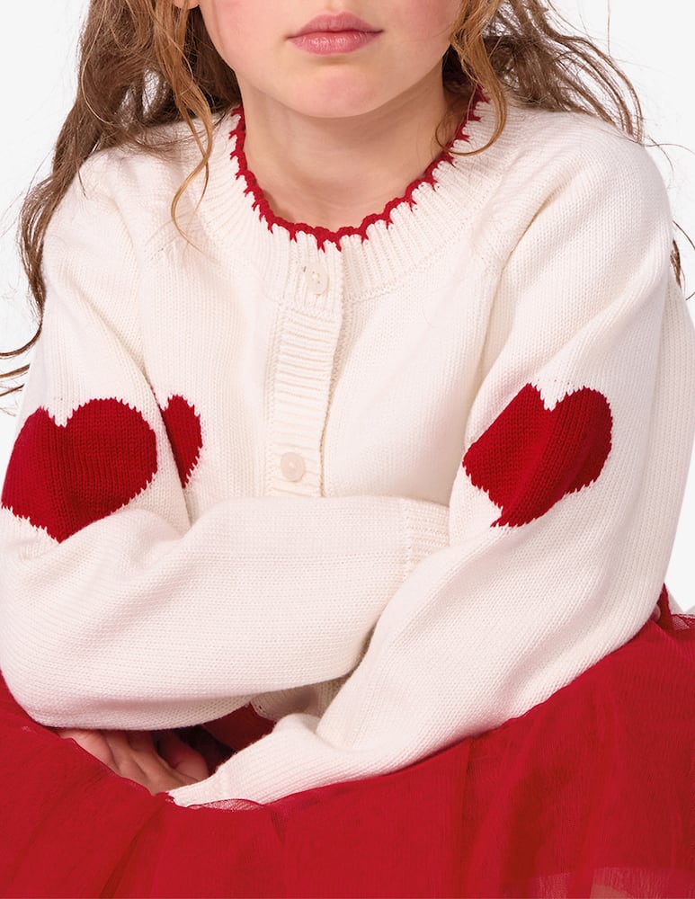 Petit Bateau Cardigan con cuori e barchette - immagine 2 Petit Bateau Cardigan con cuori e barchette - immagine 2