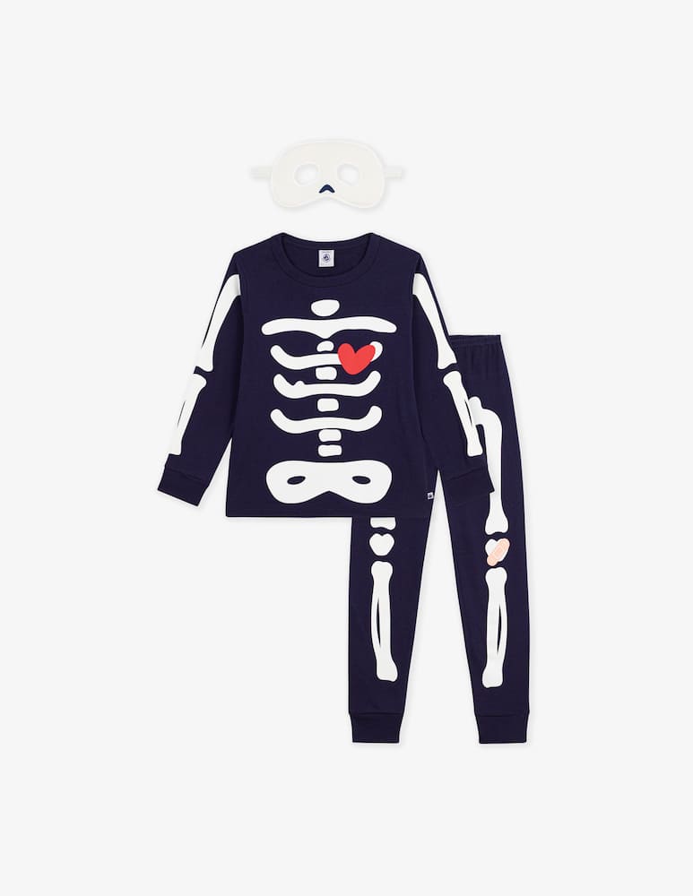 rinascente Petit Bateau Skeleton pyjamas with sleep mask