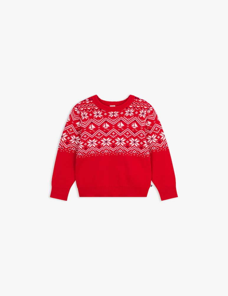 Petit Bateau Pullover jacquard girocollo - immagine 1 Petit Bateau Pullover jacquard girocollo - immagine 1