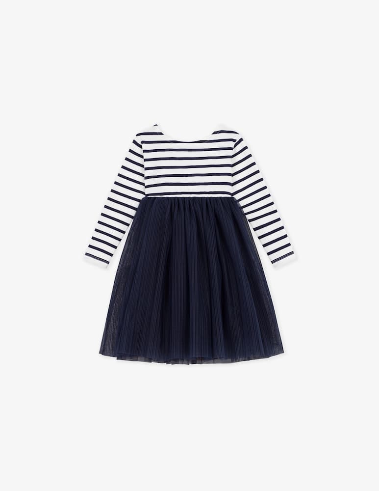 Petit Bateau Abito a righe con tulle - immagine 2 Petit Bateau Abito a righe con tulle - immagine 2