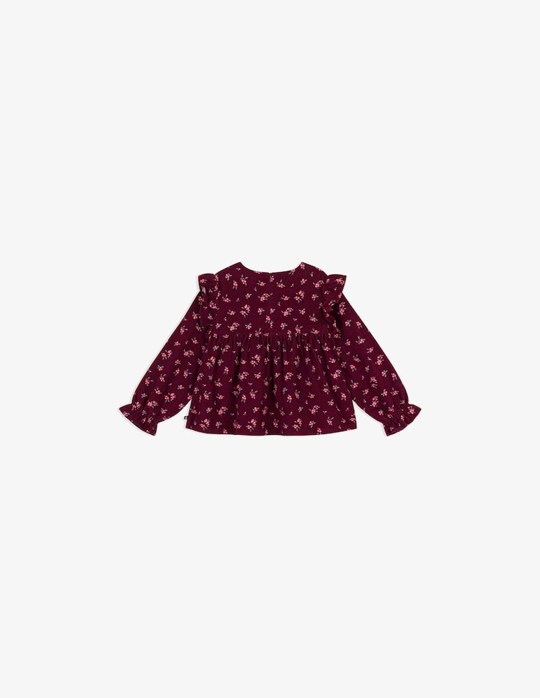 Petit Bateau Blusa a fiori in velluto a coste - immagine 2 Petit Bateau Blusa a fiori in velluto a coste - immagine 2