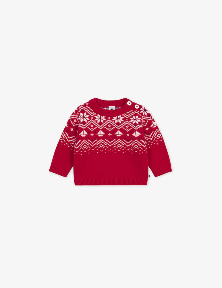 Petit Bateau Pullover natalizio jacquard - immagine 1 Petit Bateau Pullover natalizio jacquard - immagine 1