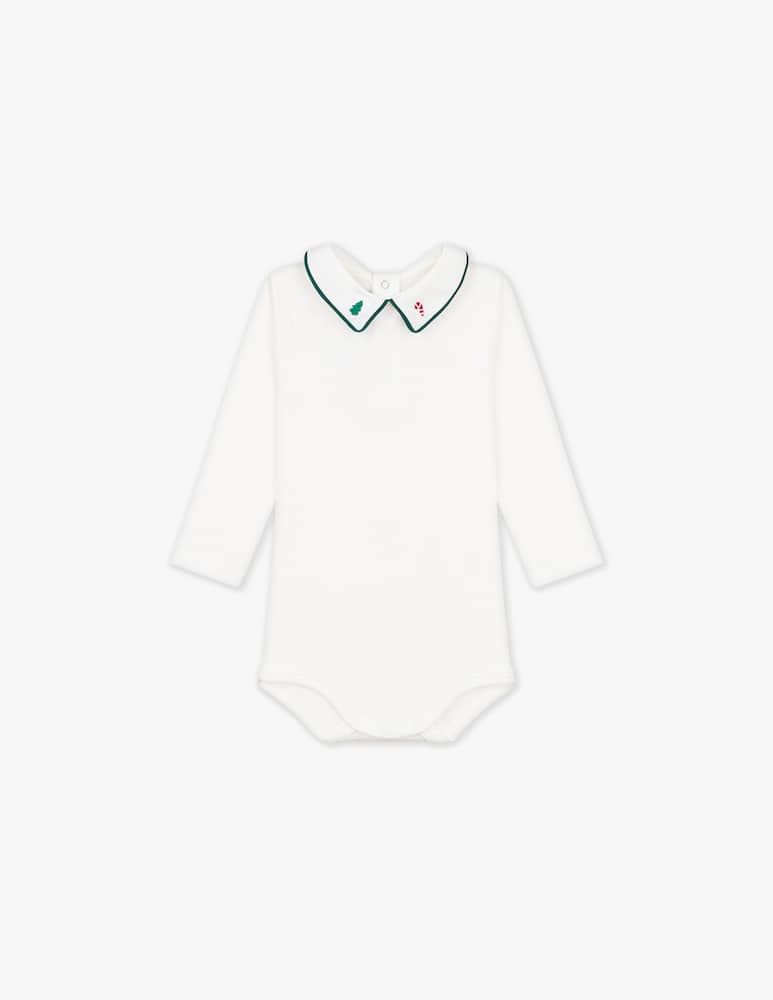 Petit Bateau Body a maniche lunghe con colletto - immagine 1 Petit Bateau Body a maniche lunghe con colletto - immagine 1