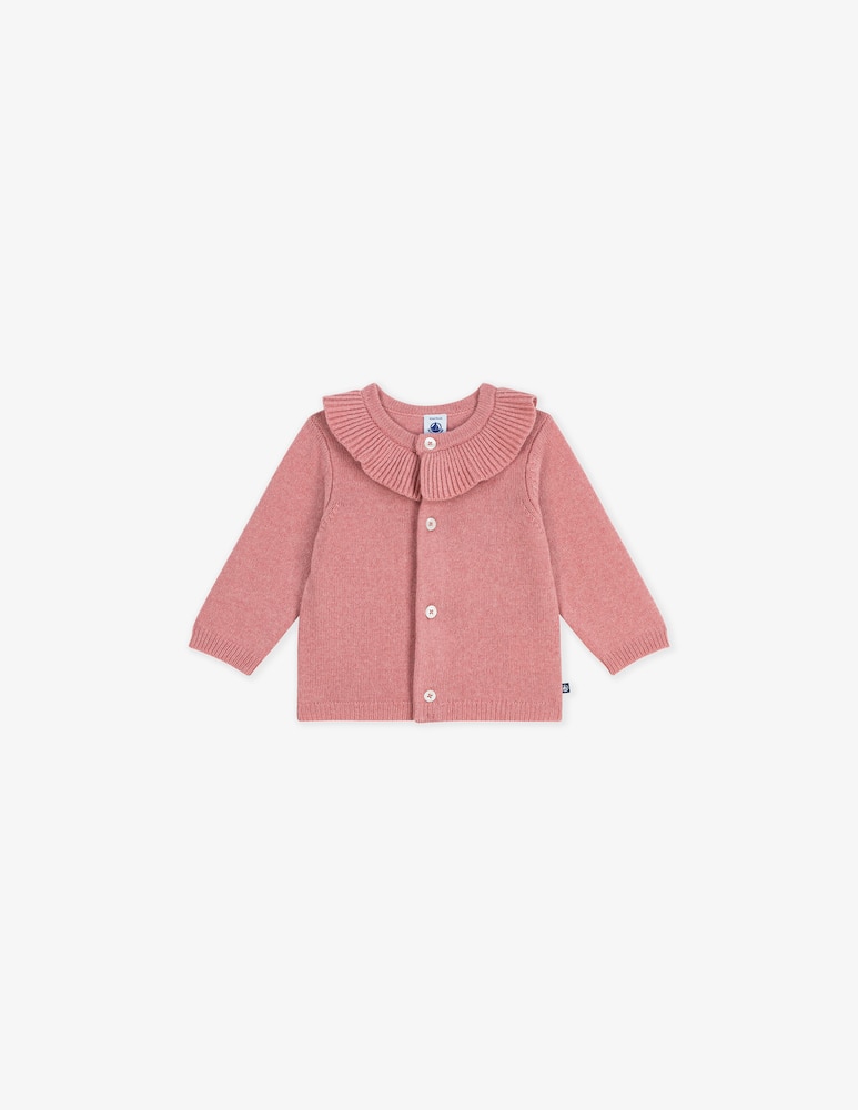 Petit Bateau Cardigan con collo volant - immagine 1 Petit Bateau Cardigan con collo volant - immagine 1