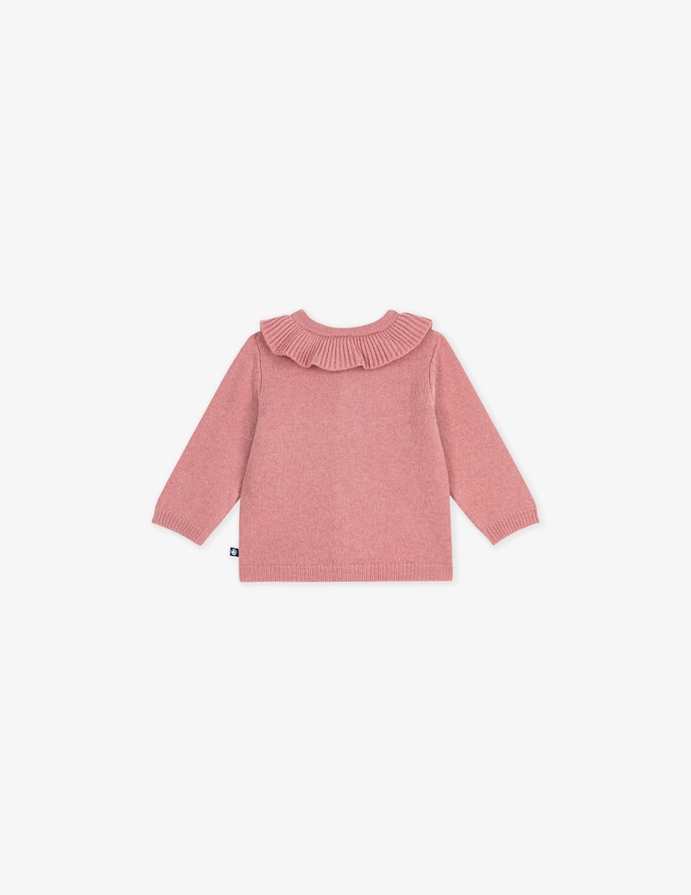Petit Bateau Cardigan con collo volant - immagine 2 Petit Bateau Cardigan con collo volant - immagine 2