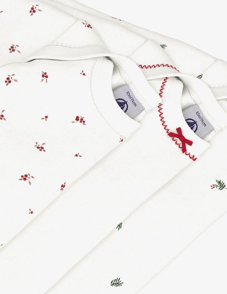 rinascente Petit Bateau Long-sleeve printed bodysuits set 3