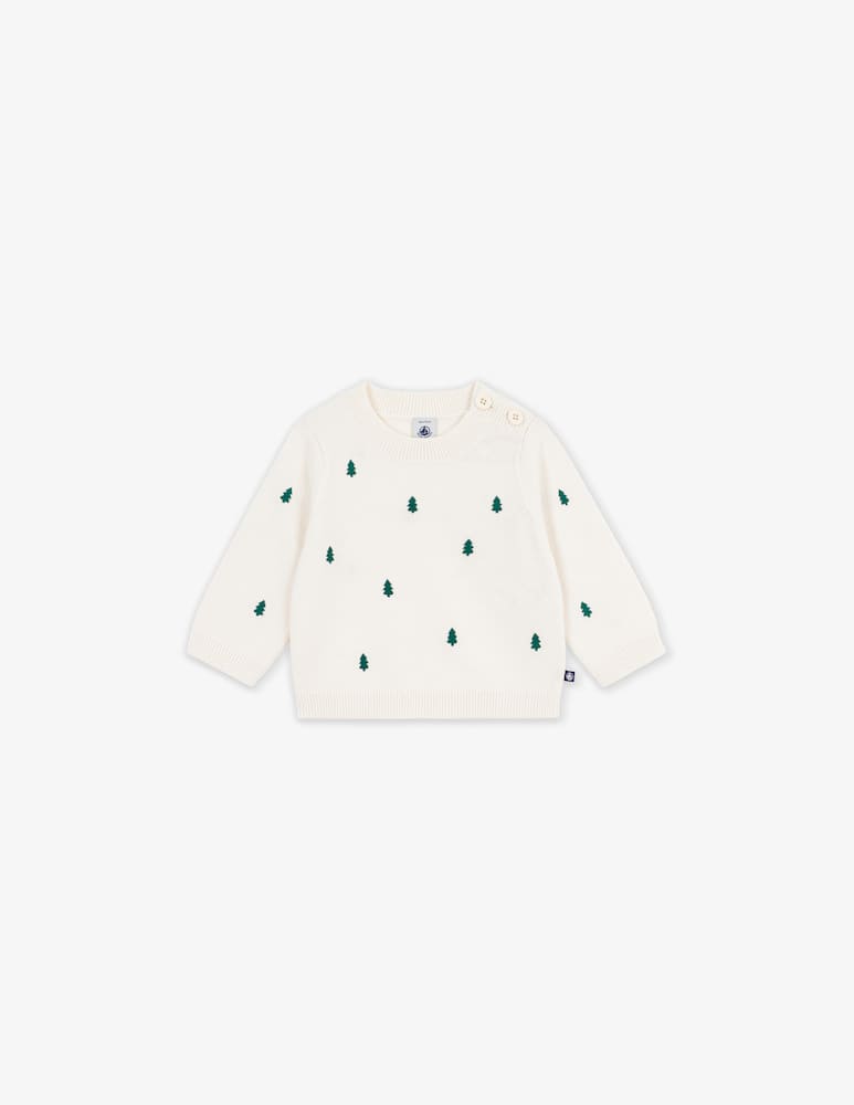 Petit Bateau Pullover con alberi ricamati - immagine 1 Petit Bateau Pullover con alberi ricamati - immagine 1