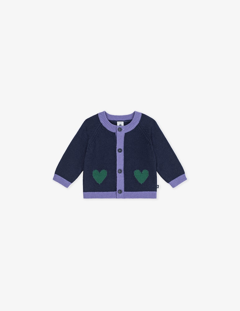 rinascente Petit Bateau Cardigan in maglia con cuori