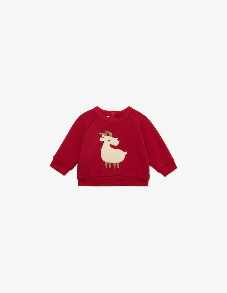 Petit Bateau Felpa con renna applicata - immagine 1 Petit Bateau Felpa con renna applicata - immagine 1